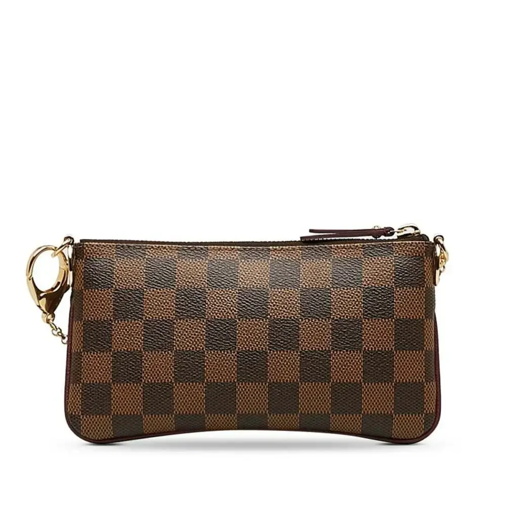 LOUIS VUITTON Brown Leather Pochette Pouch